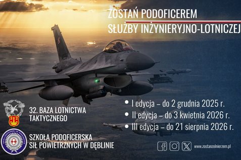 Zostań częścią elity polskiego lotnictwa – rozpocznij służbę w 32. Bazie Lotnictwa Taktycznego!